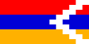 Drapeau de la république du Haut-Karabagh, adopté le 2 juin 1992