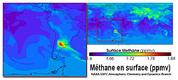 L'Argentine le premier des hot-spot d'émission de méthane de l'hémisphère sude gaz à effet de serre est facteur de dérèglement climatique