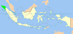Localisation de la province d'Aceh