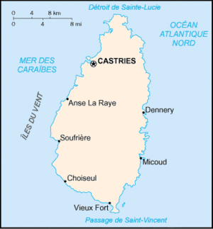 Carte de Sainte-Lucie