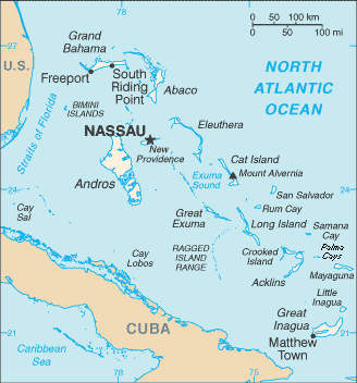 Carte des Bahamas